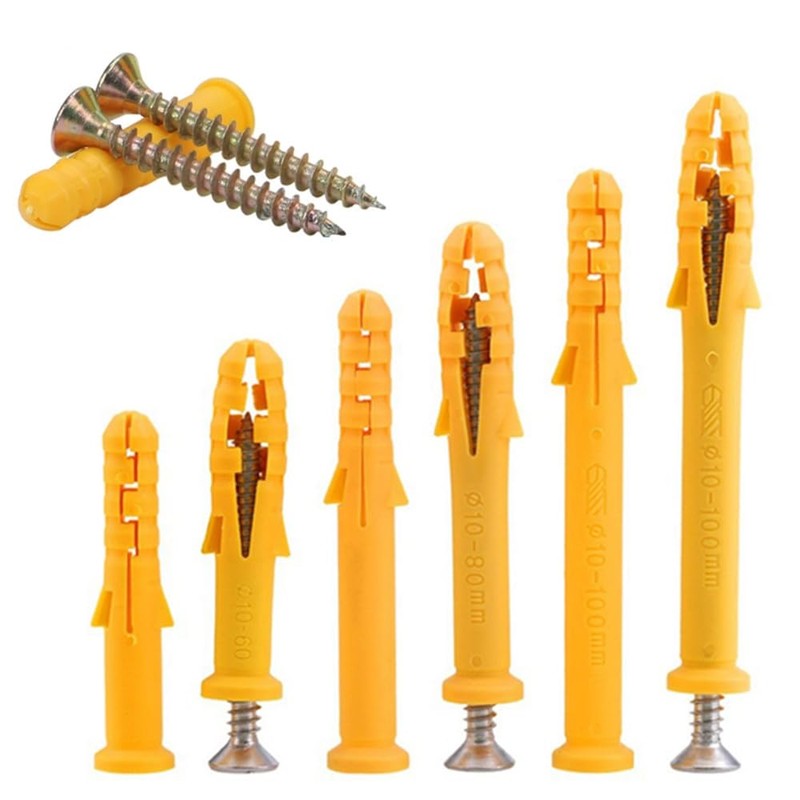 120 Pcs Drywall Anchors and Screws, CuiCanfla PVC Expansion Wall