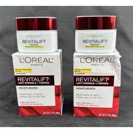 L'Oréal Lot 2 L'Oreal Paris Revitalift Anti-Wrinkle Firming Moisturizer SPF 25 1.7oz Ea