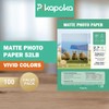 Pikapoka 5x7 Matte Photo Paper for Inkjet Printer, 200gsm/52lb Single