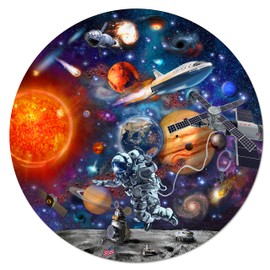 Shadzi Jigsaw Puzzles 1000 Pieces for Adults and Kids, A Stunning View of Space Scene Creative Round Jigsaw Puzzles, Unique Challenge Games (26.57 inch)