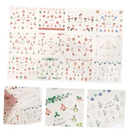 Healeved 3sets Christmas Nail Art Strips Long Press on Nails Star Stickers Decorative for Festival Decorations 48sheets * 3 Random Style