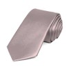 tiemart Slim 2.5" Width Solid Color Necktie (Quartz)