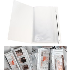 STOBAZA Ticket Holder for Plane Tickets Movie Holder Scrapbook Air Album Stub Sleeves with Keepsake Bill Note Book Transparent Photo Ticket Bound Collection Concert Anniversary