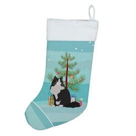 Caroline's Treasures CK4787CS Ragamuffin Cat Merry Christmas Christmas Stocking Fireplace Hanging Stockings Christmas Season Party Decor Family Holiday Decorations
