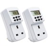 EXTRASTAR Electronic Digital Plug-in Timer, [2 Pack] Programmable Timer Socket