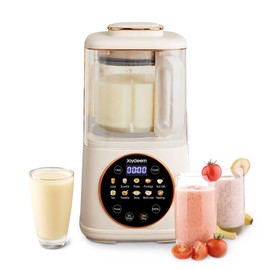Joydeem JD-J03 Cooking Blender with Soundproof Shield, Hot Cold Blender for Filter-free Soy Milk & Juice, 8-Speed and Temperature Control, 12H Preset, 1100ml, White