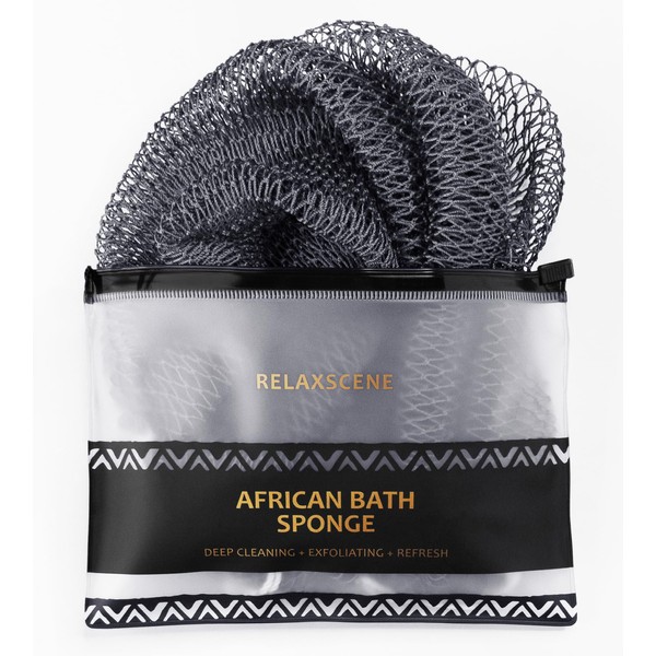 African Net Sponge Authentic - Exfoliating Back Scrub Bath Sponge