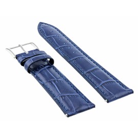 Ewatchparts 19/16mm Italian Leather Watch Band Strap Compatible With Montblanc Star 4810 Watch Blue