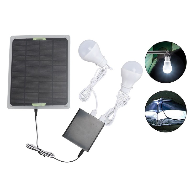 Solar Light Bulbs Outside Portable Outdoor Rechargeable LED Tent Waterproof