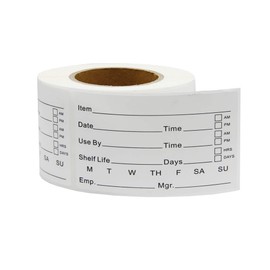 Hcode 2 x 3'' Self-Adhesive Removable Freezer Food Labels- Easy Clean Leaves No Residue- Cooler Food Storage Freezer Stickers Plastic Paper Perfect for Reusable Containers 300 Stickers (2x3 Fill in)