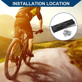 Hihaha Wheel Plated Spoke/for Bicycle/Metal / 40 Pcs Black