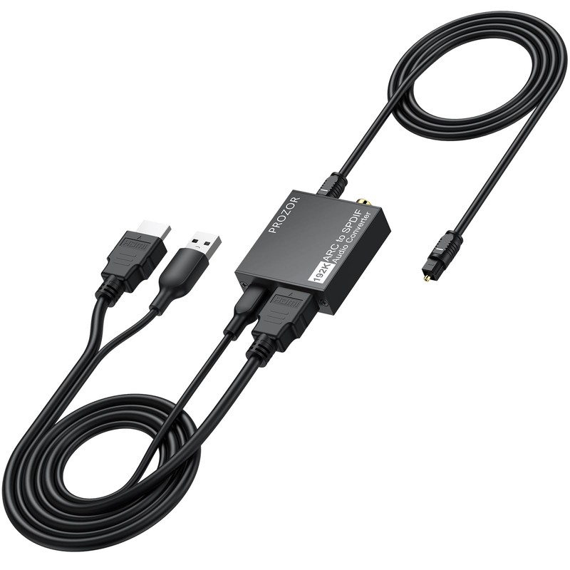 PROZOR 192KHz HDMI ARC to Optical Audio Adapter, 7ft/2.1m ARC
