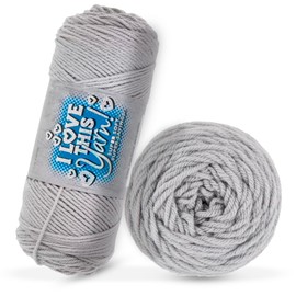 I Love This Yarn 4 - Medium Yarn for Crocheting & Knitting – Soft Yarn Skein – 355 Yards of Acrylic Yarn for Crocheting Blankets, Hats, & More – Craft Supplies for Handcrafting Accessories, Gray Mist