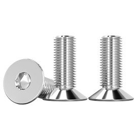 Drenky Pack of 10 M8 x 20 mm Countersunk Screws Stainless Steel V2A VA A2 Screw with Lowered Head DIN 7991 / ISO 10642 Countersunk Screw Rustproof Silver Hexagon Socket Screws Metric Standard Thread