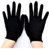 ikeem Cotton Gloves, 100% Pure Cotton, Black/White, Breathable, 6 Pairs