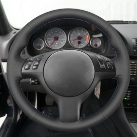 MEWANT Steering Wheel Cover for E46 E39 330i 540i 525i 530i 330 Ci M3 2001-2003 Steering Wheel Cover