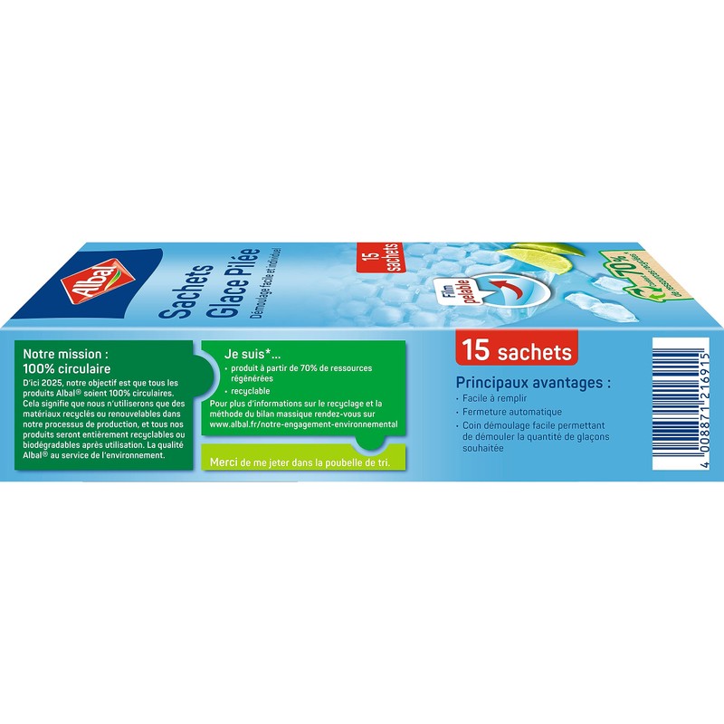 Albal 15 Packets, Automatic Closure, Peelable Film, Easy Release