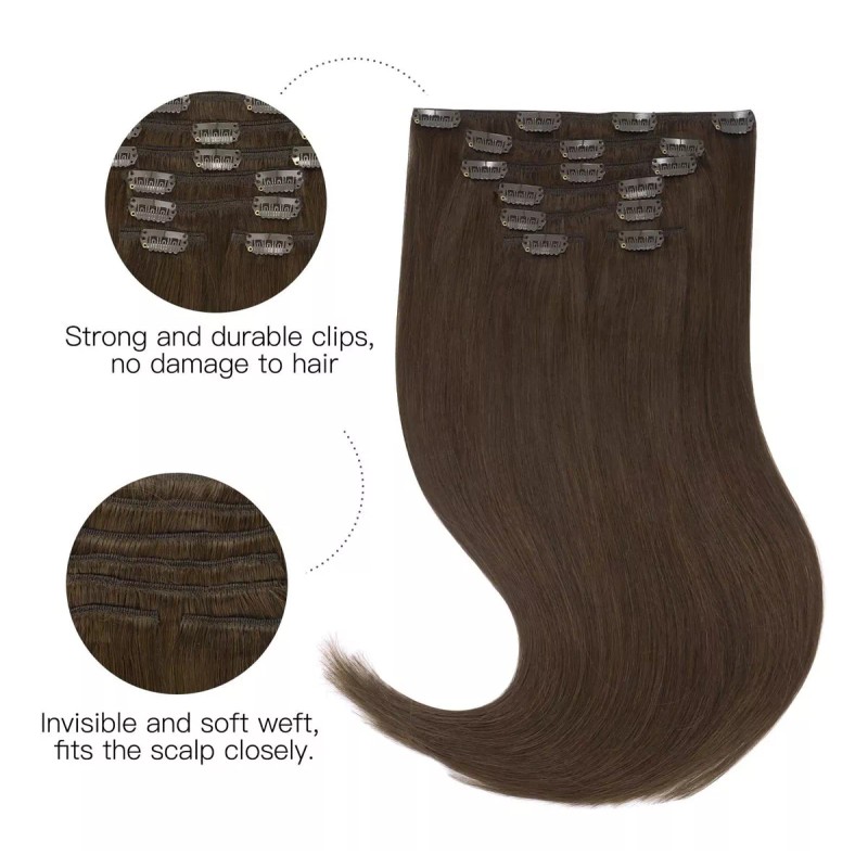 Hotbanana Extensiones Cabello 14in Marrón Oscuro 120gr