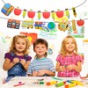 Handytoolinc Back to School Decorative Banner Set, Apple and Pencil