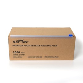 Plastic Food Wrap Thick Enough for daily use Stronger for Comercial Use Durable With Slide Cutter 12"wide 2000 Feet long Home and Commercial Use Food Service