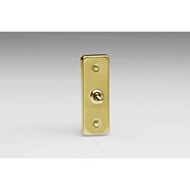 Varilight 1-Gang 10A 1- or 2-Way Toggle Architrave Switch Victorian Brass