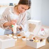 30pcs Cookie Boxes with Window, 6x6x3 Inches White Bakery Boxes,