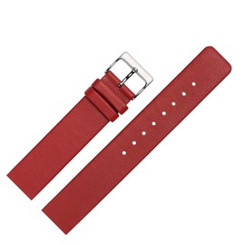 MARBURGER Watch Strap 22 mm Leather Special Lug Screwed – 76222, red/silver, Strap.