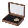 SUPERFINDINGS 1 Set Challenge Coin Display Case 2-Slot Wood Challenge