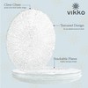 Vikko Salad Plate, Set of 6 Glass Plates, 8.5 Inch