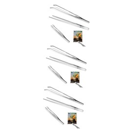 Operitacx 3 Sätze Pinzetten-set Zange Pinzette Zum Basteln Spitze Gerade Entfernung Küchenpinzette Gebogen Pinzette Präzision Präzisionspinzetten Für Das Labor Rostfreier Stahl 3 Stück * 3