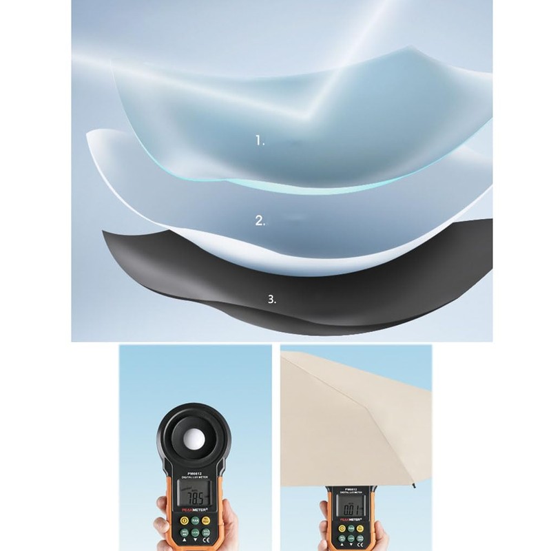 Bombinate Parasol Folding Umbrella with 6 Ribs, UV Protection, Storage