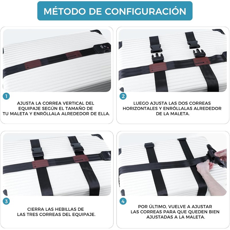 Mythya Correas de Equipaje, Correas de Equipaje para Veliz, TSA