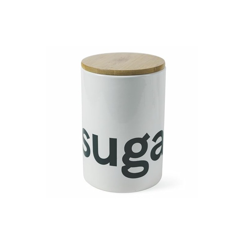 Villa d'Este Home Tivoli Ceramic Sugar Bowl 750 ml Bamboo