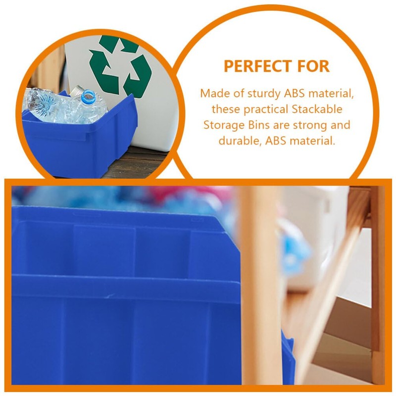 Operitacx Stackable Storage Bins 5pcs Parts Organizer Tool Box Organizer