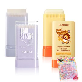 MLSMILE 2pcsHair Styling gel for Women Baby Hair Wax Stick with Built-in Comb Wax Stick for Hair Slick Stick Hair Care Styling Waxes for Fly Away & Edge Frizz Hair Refreshing Non-Greasy