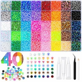 40 Colors Bedazzling Kit - 40000 Pcs Colorful Rhinestones