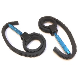 2 Pieces Aluminum Alloy Handle Video Digital Camera Lens Focus-ing Rings Focus Zoom Ring Following Ring Focusing Lever Follow-ing Device Built In Steel Screws Fastener Photo-graphy Parts Accessories