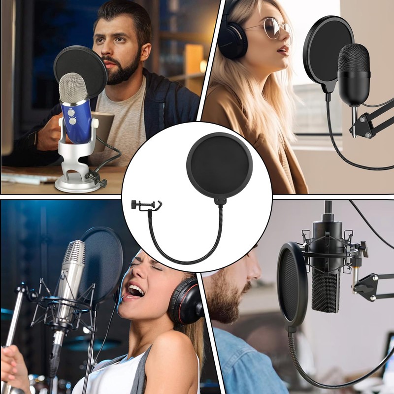 Microphone Pop Protection, Pop Protection, Microphone, Pop Filter, Professional Microphone