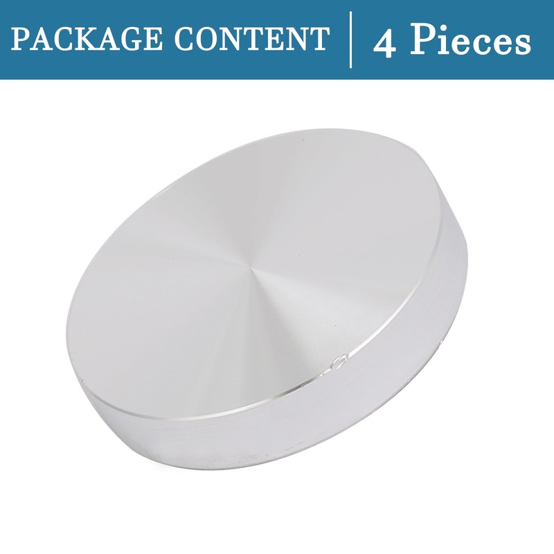 QUARKZMAN 50 mm Diameter Aluminium Disc x 4 Pieces Circular