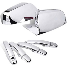 alittlepanda Triple Chrome Plated Door Handles+Top Half Mirror Covers Compatible with 2010-2016 Chevy Equinox / 11-16 Terrain