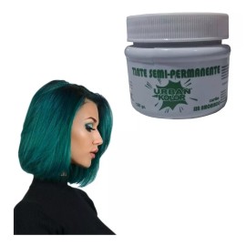 Kolor Shot Kit Tinte semipermanente Kolor Shot  SIN AMONIACO Urban Color tono verde pastel caribe para cabello