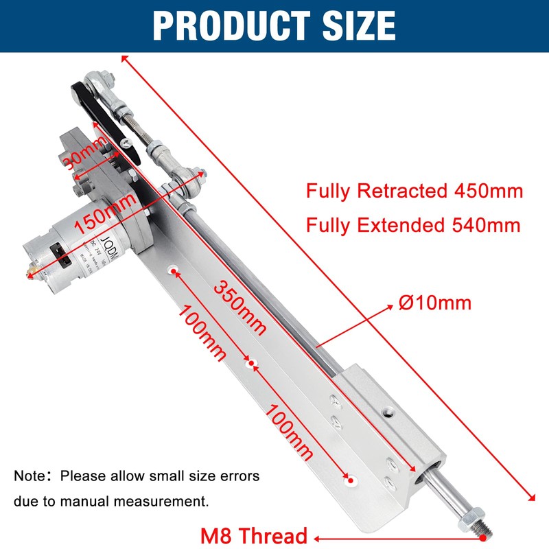 JQDML Upgrade High Torque 40 lbs DIY Reciprocating Linear Actuator