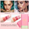 BEFIVECOK Blush Stick for Cheeks - Cream Makeup Blush Wand,