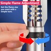 Large Torch Lighter, Windproof Butane Lighters with Flame Adjustable, Refillable,