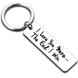 Gifts Husband Wife Keychain Birthday Gifts Boyfriend Girlfriend Keyring Gifts For Him Her Anniversary Couple Gifts Key Ring Wedding (I Love You More Style 1)