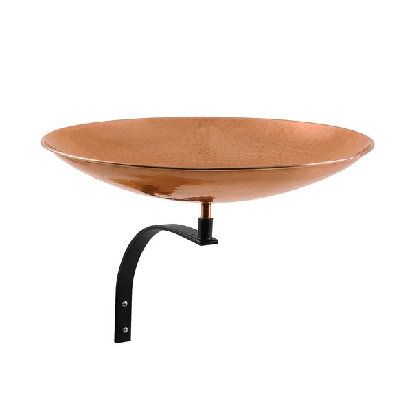 Achla Designs 201-5003 Wall Mount Bracket Birdbath, Polished Copper Plated