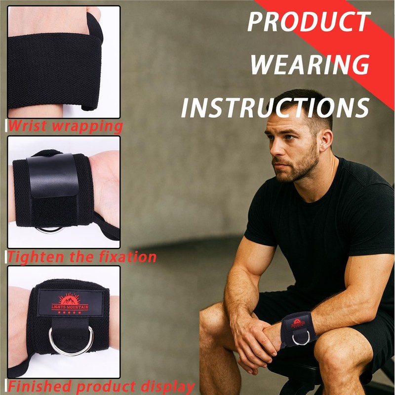 Wrist Wraps for Weightlifting with D-Ring – Heavy Duty Wrist