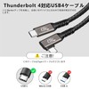 Thunderbolt 4 Cable (5.9 ft (1.5 m), L-Shape, Gun-Color, Popolier