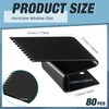 Dunzy 80 Pcs Hurricane Window Clips Fit 1/2 Inch Thick