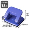 Karl Office Machine, Hole Punch, 2 Holes, 18 Pieces, Blue